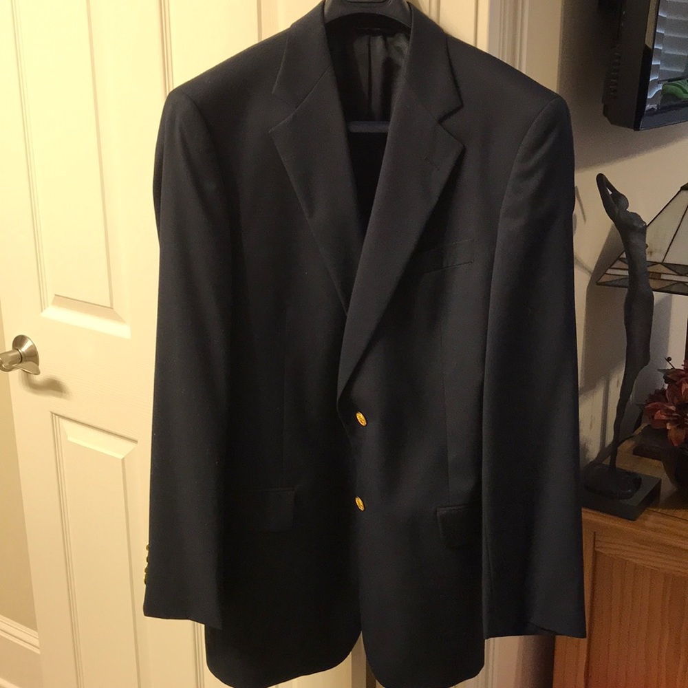 Brooks Brothers navy blazer with gold buttons